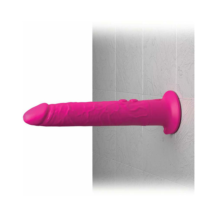 Pipedream Classix Silicone Wall Banger Realistic Vibrating Dildo With Suction Cup Pink