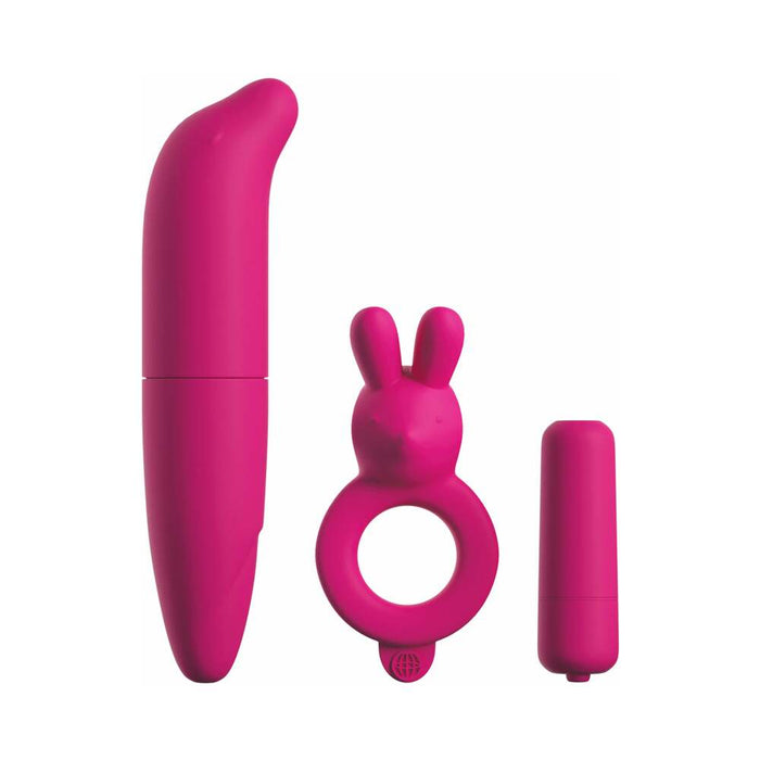 Pipedream Classix 3-Piece Couples Vibrating Starter Kit Pink