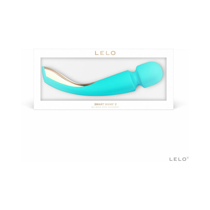 LELO SMART WAND 2 Large Rechargeable Wand Vibrator Aqua