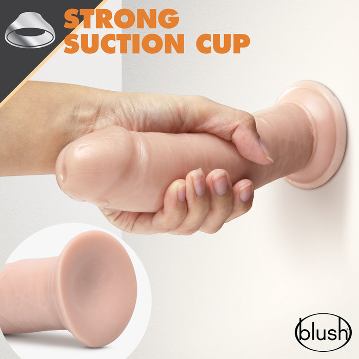 Dr. Skin Glide Realistic 8 in. Self-Lubricating Dildo Beige