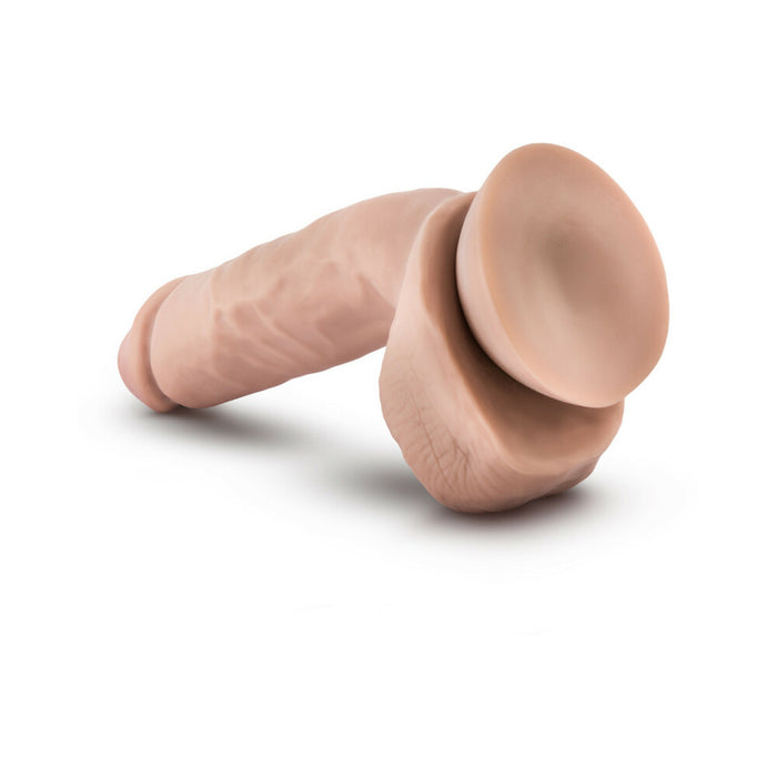 Blush Dr. Skin Glide Realistic 8.5 in. Self-Lubricating Dildo with Balls & Suction Cup Beige