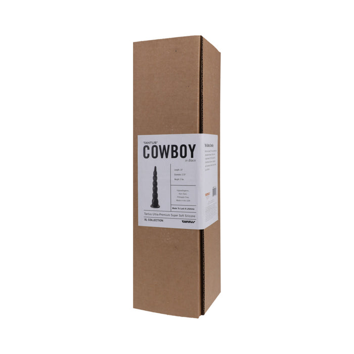 Tantus Cowboy Beaded Dildo Onyx (Box)