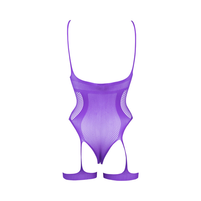 Shots Le Desir Bliss Open-Cup Strappy Gartered Teddy Purple O/S
