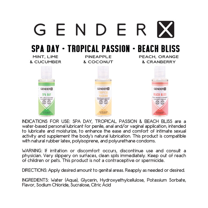 Gender X Flavored Lube Travel 3-Pack