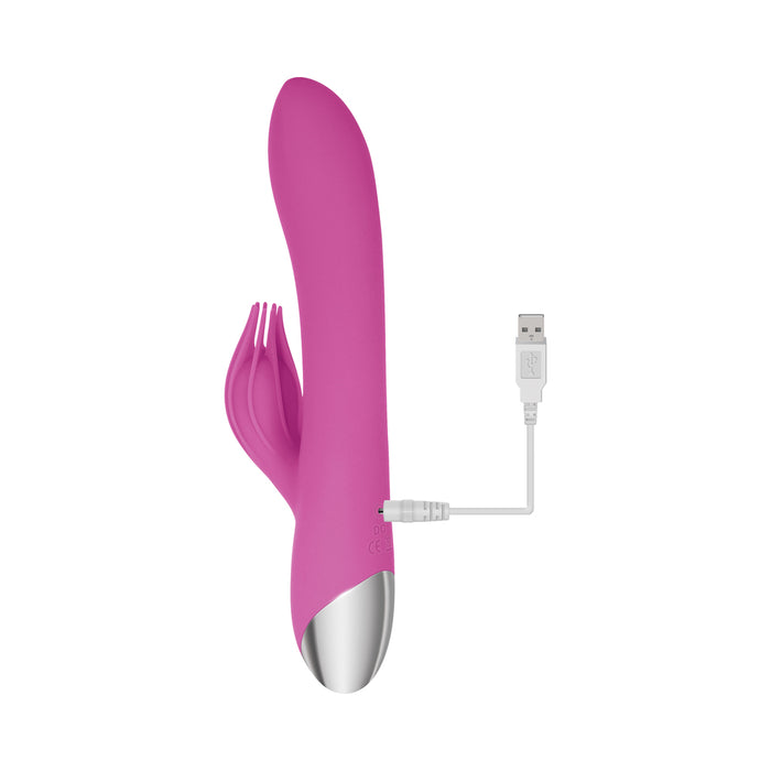 Adam & Eve Eve's Clit Tickling Rechargeable Silicone Rabbit Vibrator Pink