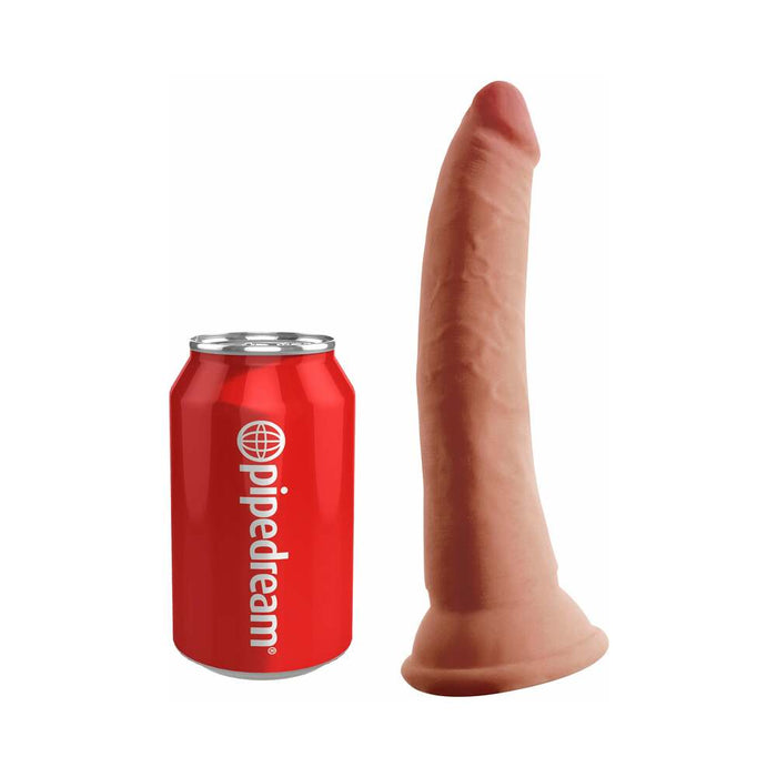 Pipedream King Cock Plus 7 in. Triple Density Cock Realistic Dildo With Suction Cup Tan