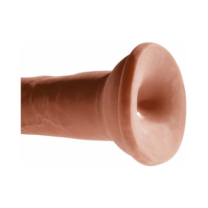 Pipedream King Cock Plus 8 in. Triple Density Cock Realistic Dildo With Suction Cup Brown
