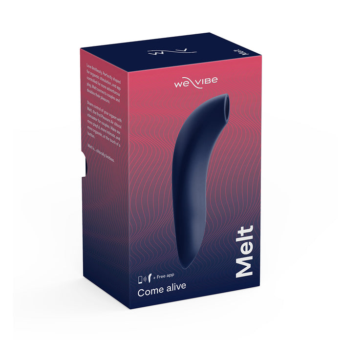 We-Vibe Melt Rechargeable Silicone Pleasure Air Clitoral Stimulator Midnight Blue