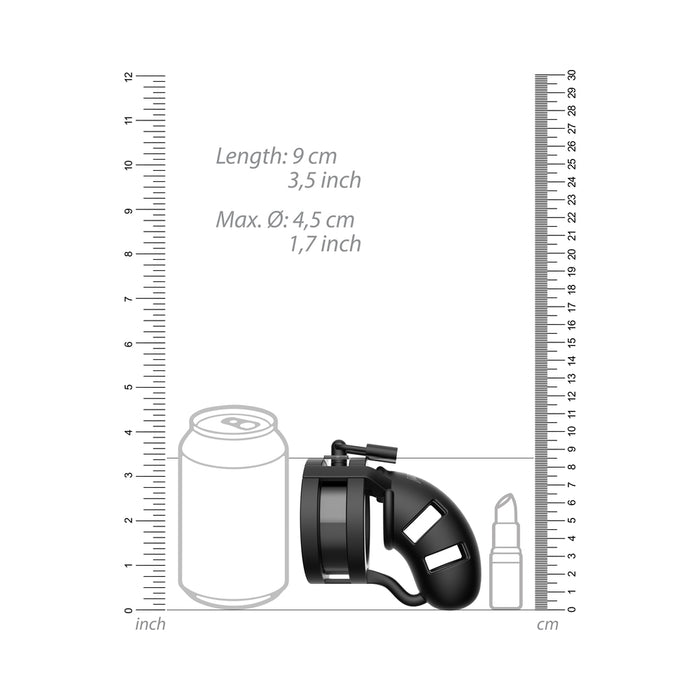 Shots ManCage Model 18 Adjustable 3.5 in. Silicone Ballsplitter Cock Cage Black