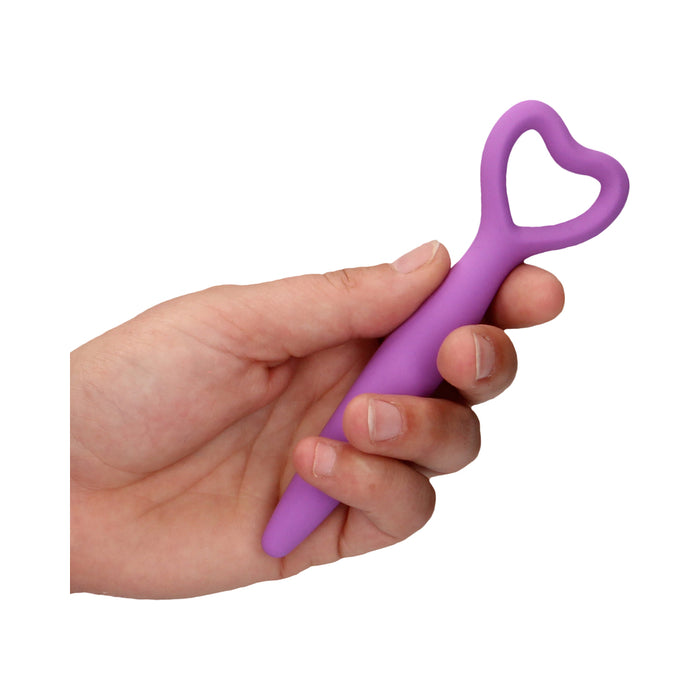 Ouch! 5-Piece Silicone Vaginal Dilator Set With Bullet Vibrator Purple