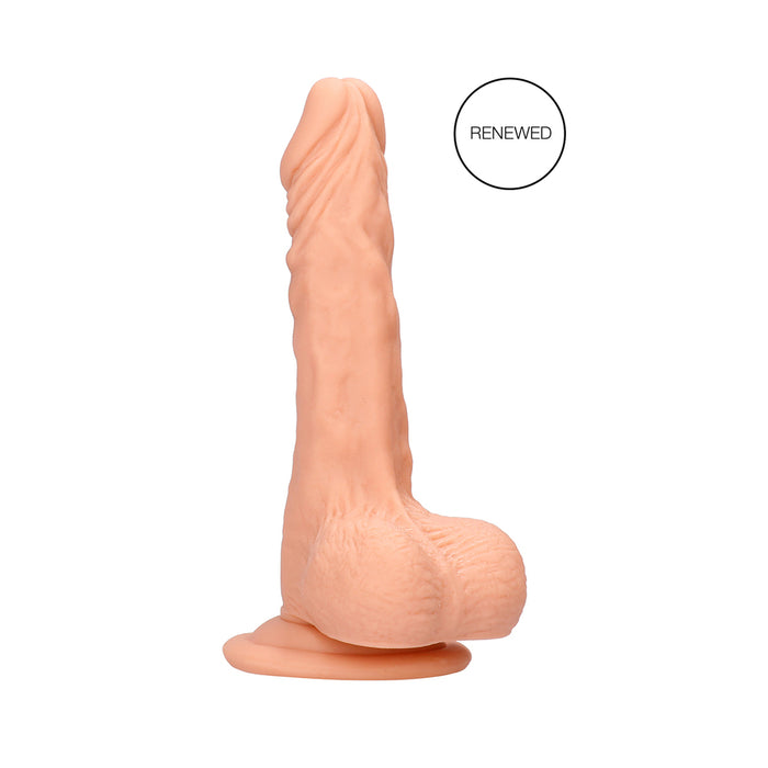 RealRock Realistic 9 in. Dildo With Balls and Suction Cup Beige