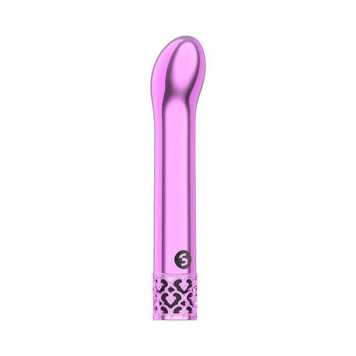 Shots Royal Gems Jewel Rechargeable Curved ABS Bullet Vibrator Pink