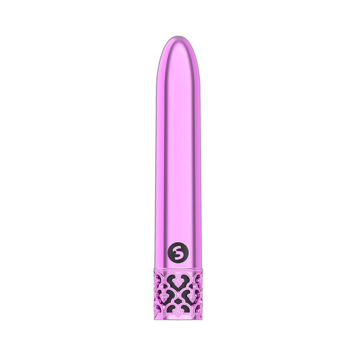 Shots Royal Gems Shiny Rechargeable ABS Bullet Vibrator Pink
