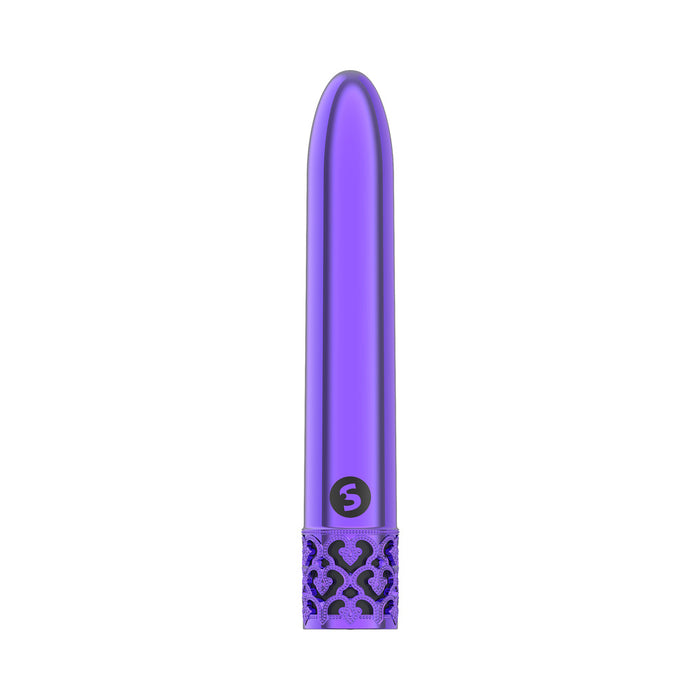 Shots Royal Gems Shiny Rechargeable ABS Bullet Vibrator Purple