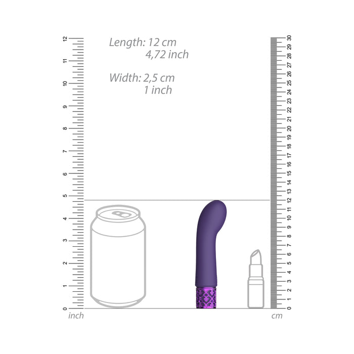 Shots Royal Gems Bijou Rechargeable Curved Silicone Bullet Vibrator Purple