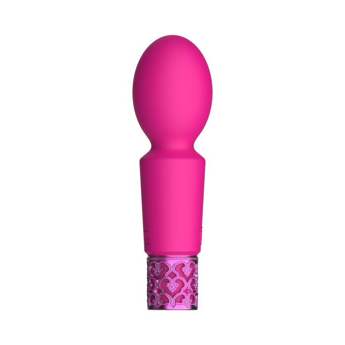 Shots Royal Gems Brilliant Rechargeable Silicone Wand-Shaped Bullet Vibrator Pink