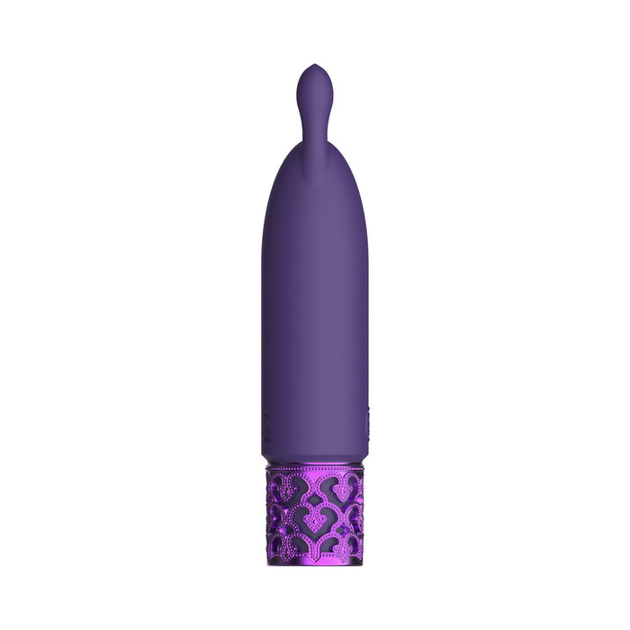 Shots Royal Gems Twinkle Rechargeable Silicone Bullet Vibrator With Ears Purple