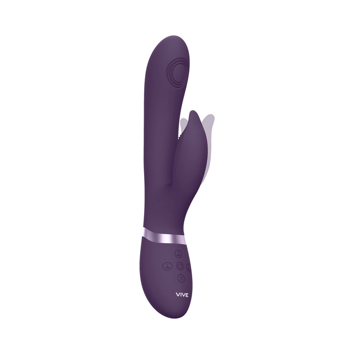 VIVE AIMI Rechargeable Swinging Pulse-Wave Silicone Rabbit Vibrator Purple