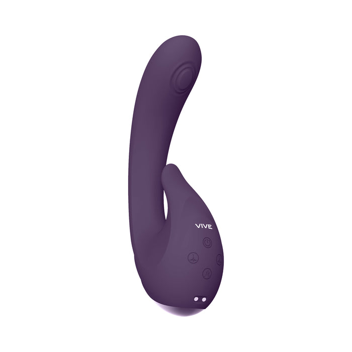 VIVE MIKI Rechargeable Pulse Wave & Flickering Dual Stimulation G-Spot Vibrator Purple