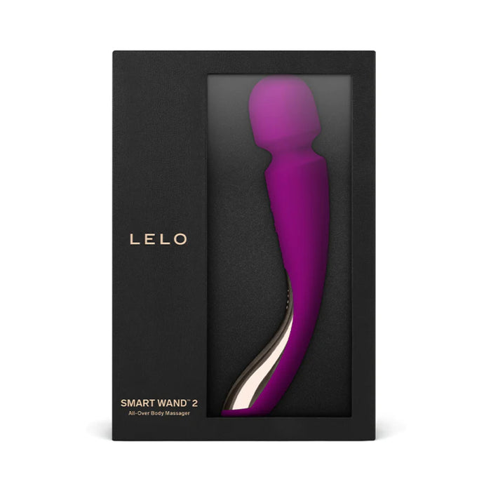 LELO SMART WAND 2 Medium Rechargeable Wand Vibrator Deep Rose
