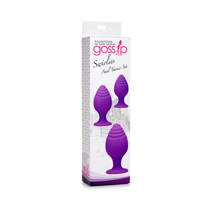 Curve Toys Gossip Swirlies 3-Piece Silicone Anal Training Set Violet