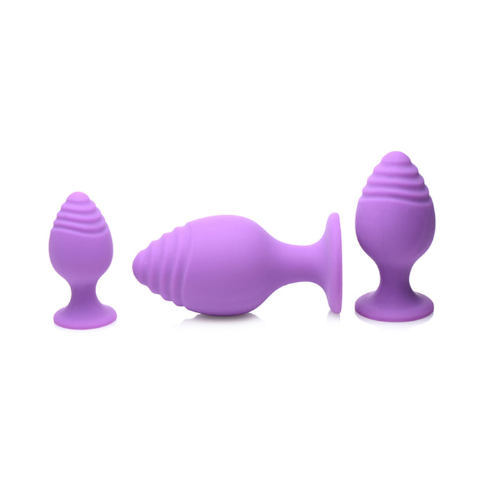 Curve Toys Gossip Swirlies 3-Piece Silicone Anal Training Set Violet