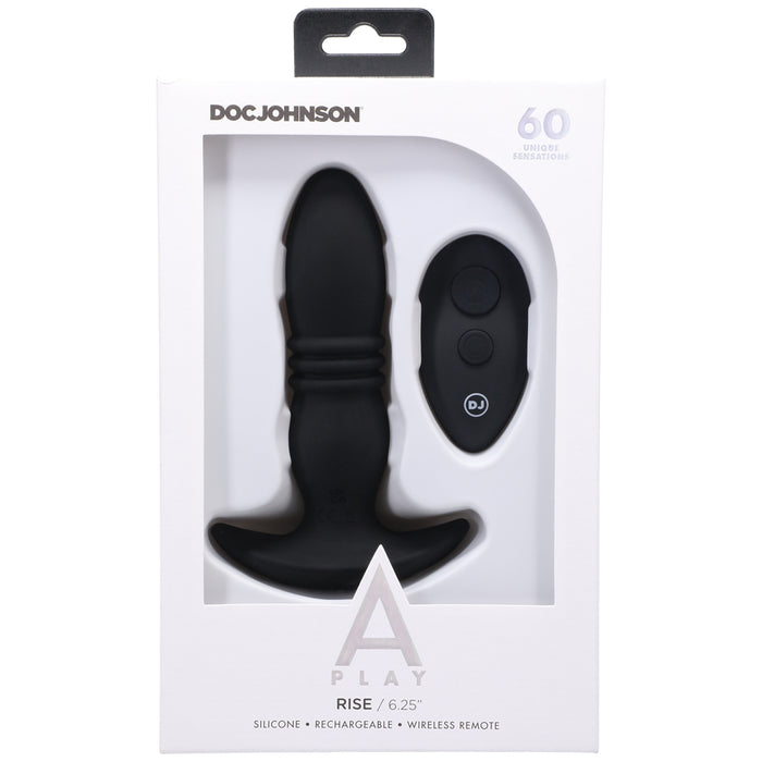 A-Play RISE Rechargeable Silicone Anal Plug with Remote Black
