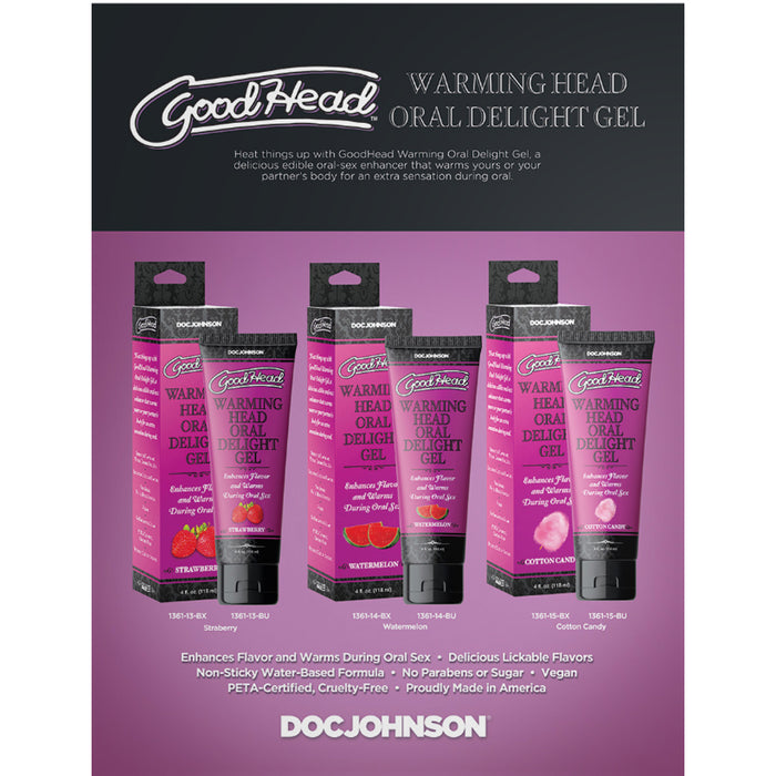 GoodHead Warming Head Oral Delight Gel Cotton Candy 4 oz. Bulk