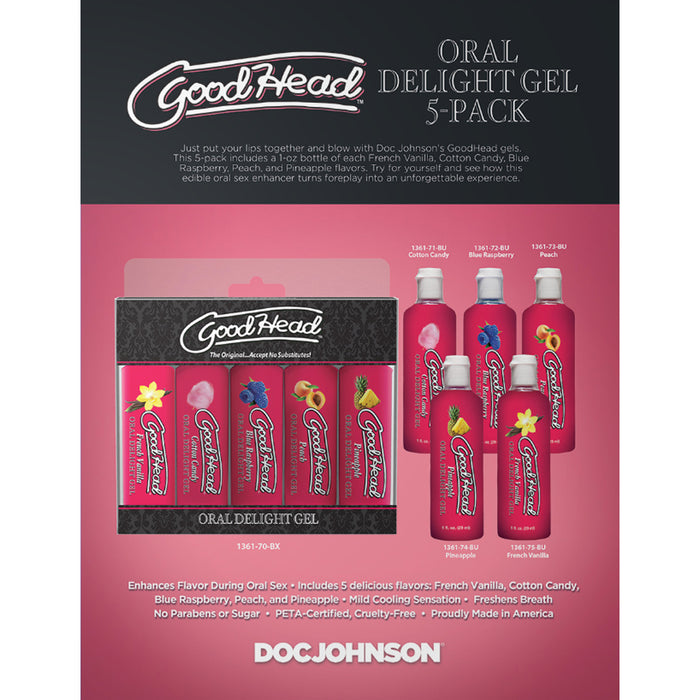 GoodHead Oral Delight Gel 5-Pack 1 oz.