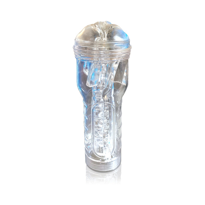 Happy Endings MSTR B8 In The Clear Pussy Stroker Squeeze Box Canister