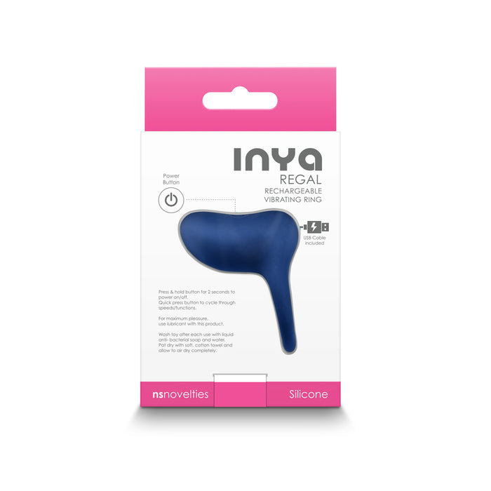 INYA Regal Rechargeable Vibrating Ring Blue