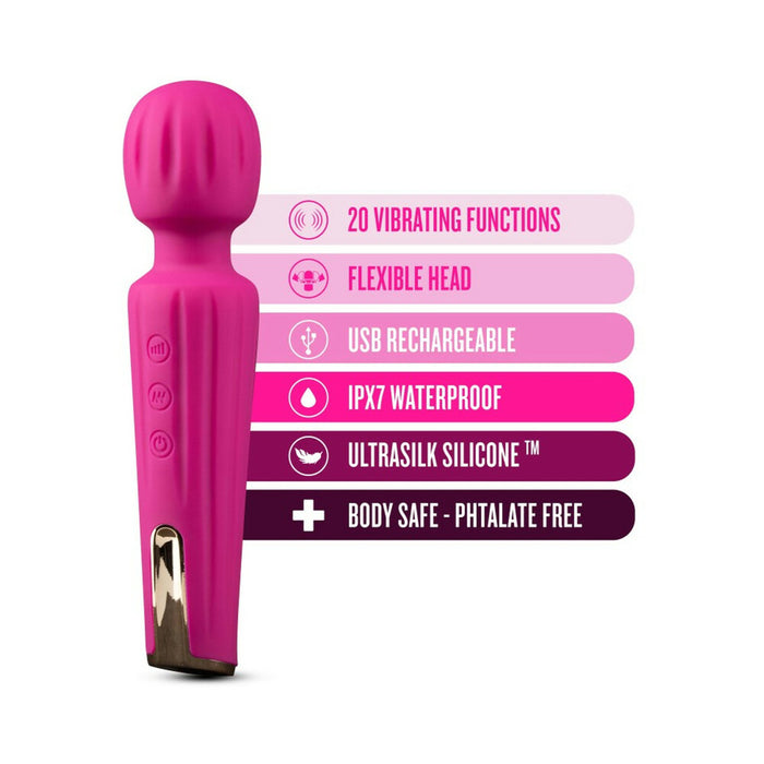Lush Allana Rechargeable Silicone Wand Vibrator Velvet