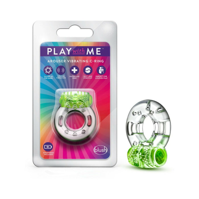 Blush Play with Me Arouser Vibrating C-Ring Green