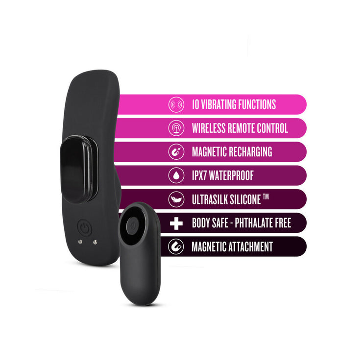 Temptasia Panty Vibe Rechargeable Remote-Controlled Silicone Wearable Vibrator Black