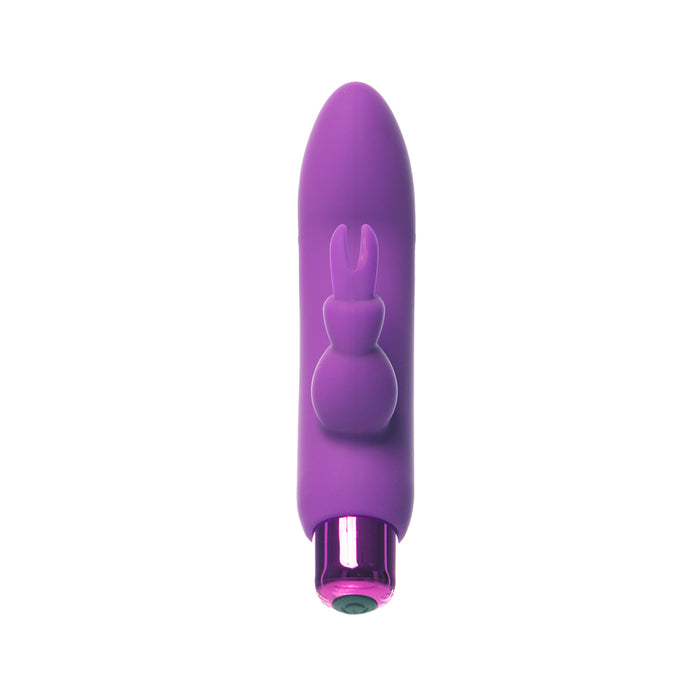 Powerbullet Alice's Bunny Rechargeable Bullet Vibrator with Silicone Rabbit Sleeve Purple