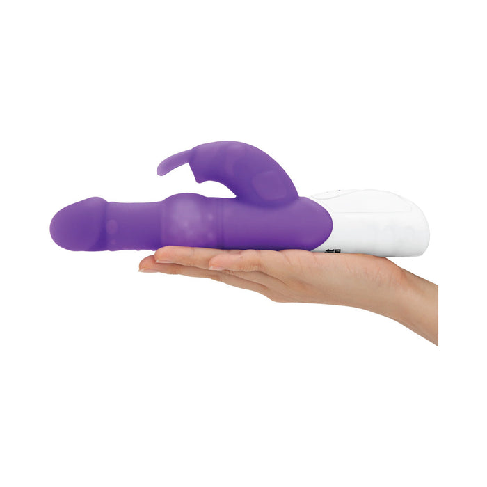 Rabbit Essentials Pearls Rabbit Vibrator with Rotating Shaft Rechargeable Silicone Purple