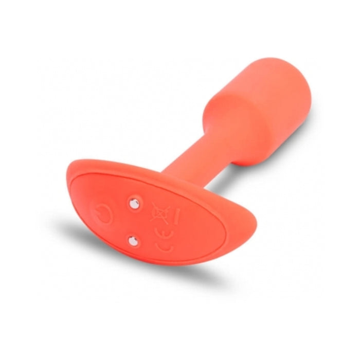 b-Vibe Vibrating Snug Plug 1 Rechargeable Weighted Silicone Anal Plug Orange