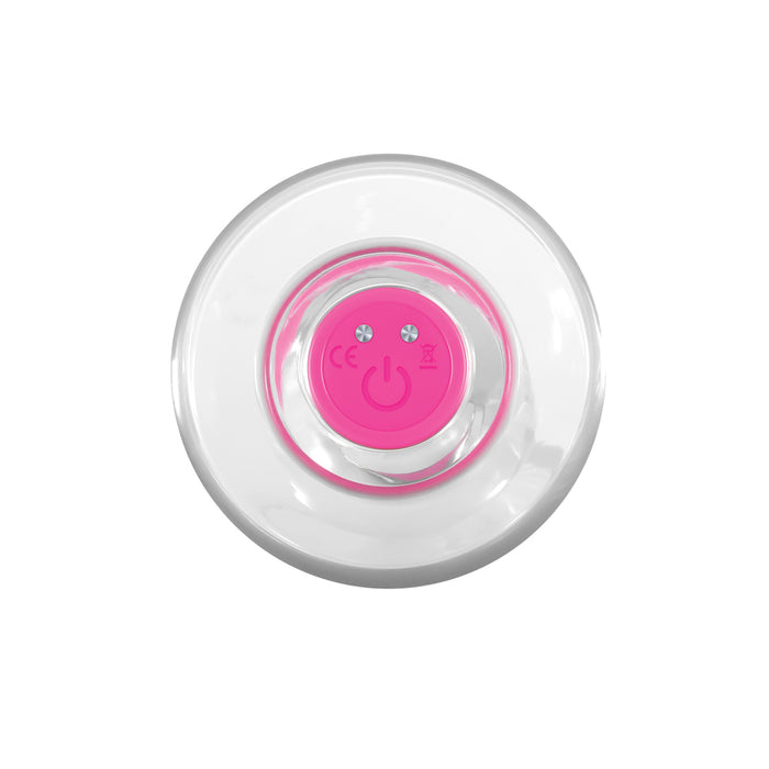 Gender X Pink Paradise Rechargeable Remote-Controlled Vibrating Curved Anal Plug Clear/Pink