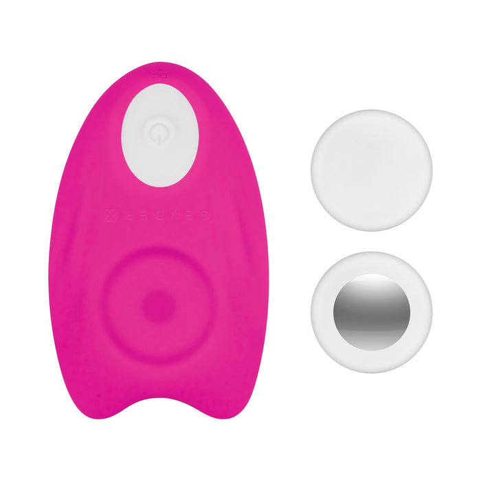 Gender X Under The Radar Rechargeable Remote-Controlled Magnetic Silicone Underwear Vibrator Pink