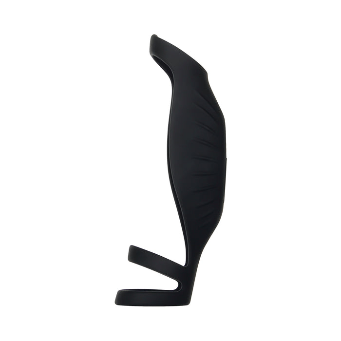 Gender X Rocketeer Rechargeable Triple-Ring Vibrating Silicone Penis Sheath Black