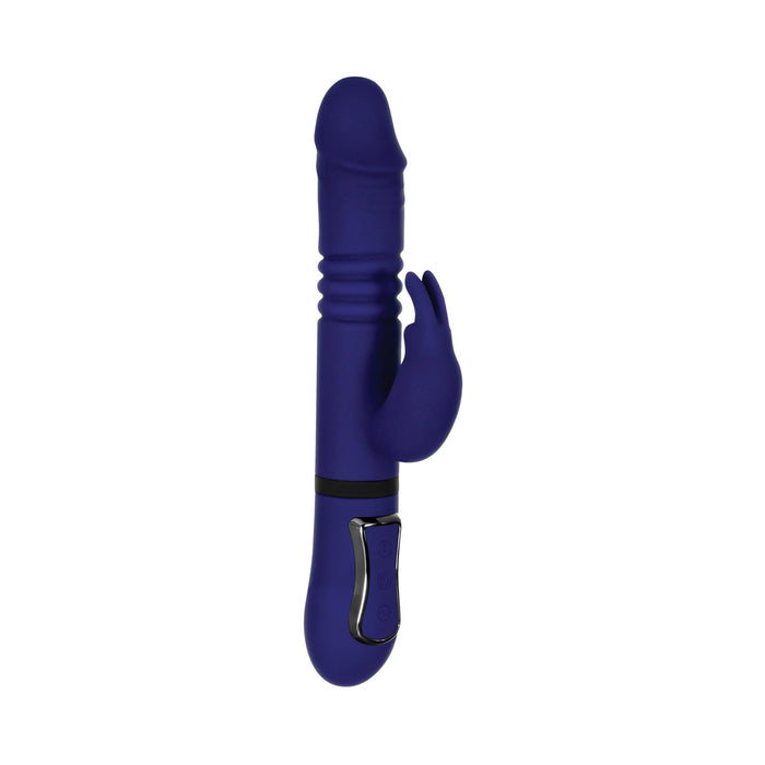 Gender X All In One Rechargeable Thrusting Rotating Silicone Rabbit Vibrator Purple