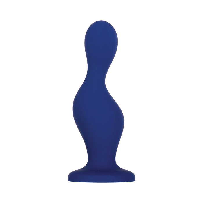 Gender X In's & Out's Rechargeable 5 in. Silicone Dildo and Vibrating Silicone Stroker Set Blue