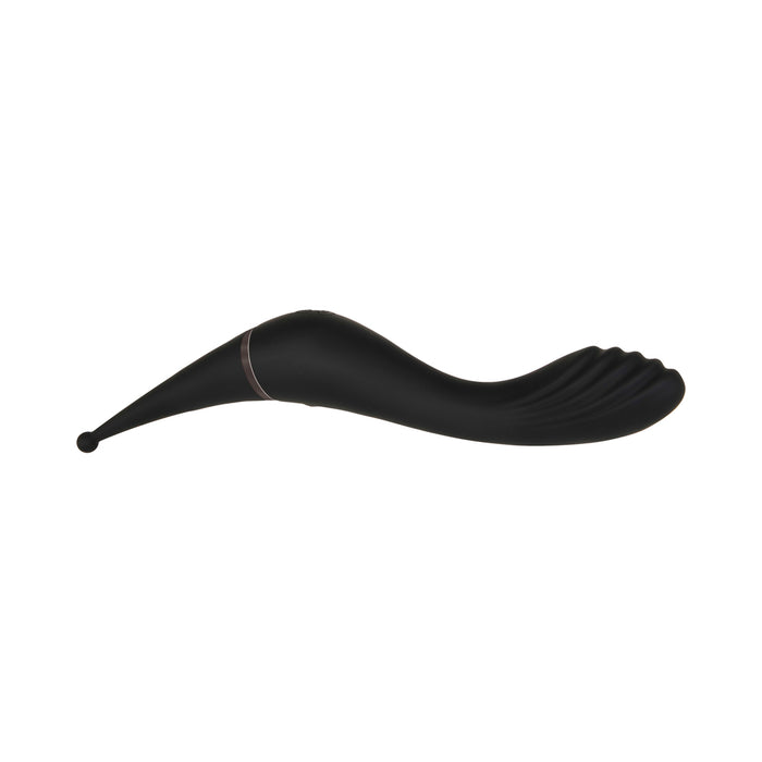 Evolved Tantalizing Teaser Dual-Ended G-Spot Vibrator and Clitoral Wand Black