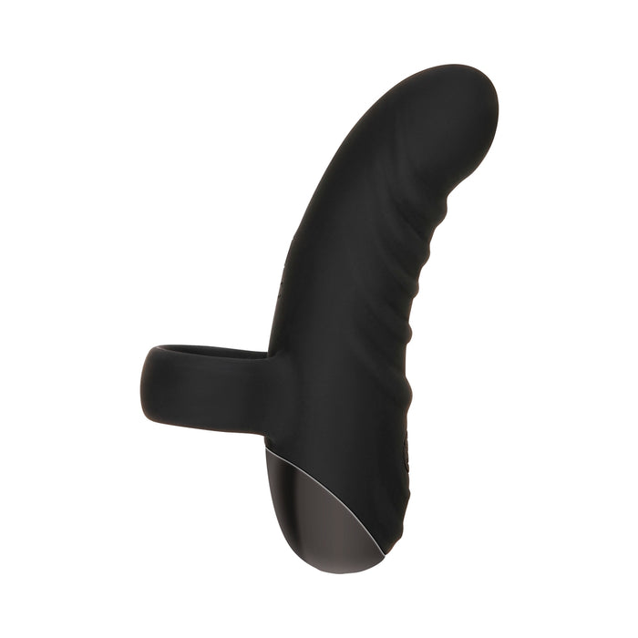 Evolved Hooked On You Rechargeable Silicone Finger Vibrator Black