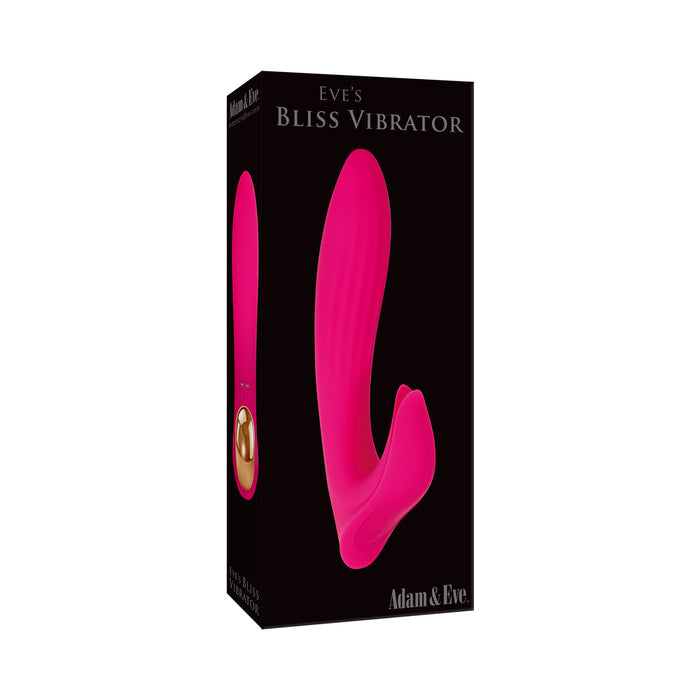 Adam & Eve Eve's Bliss Rechargeable Silicone Dual Stimulation Vibrator Pink