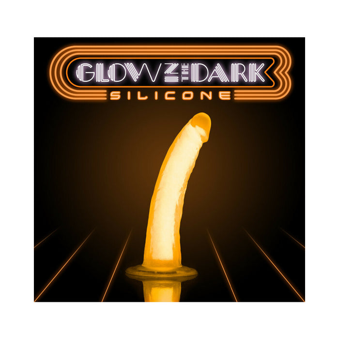 Neo Elite Glow in the Dark Viper 7 in. Dual-Density Dildo Neon Orange