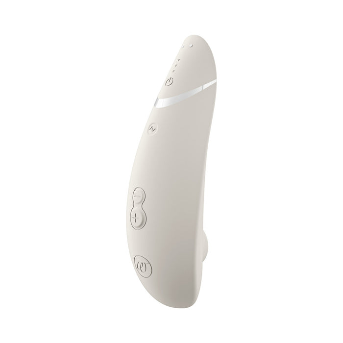 Womanizer Premium 2 Rechargeable Silicone Luxurious Pleasure Air Clitoral Stimulator Warm Gray