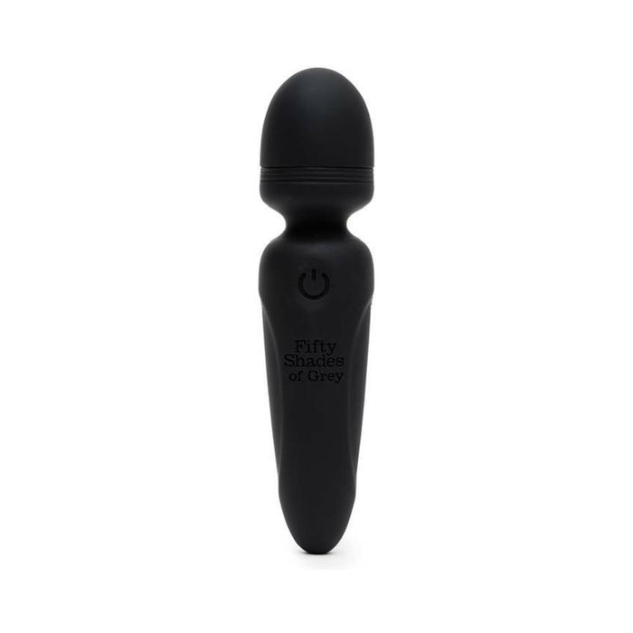 Fifty Shades of Grey Sensation Rechargeable Silicone Mini Wand Vibrator Black
