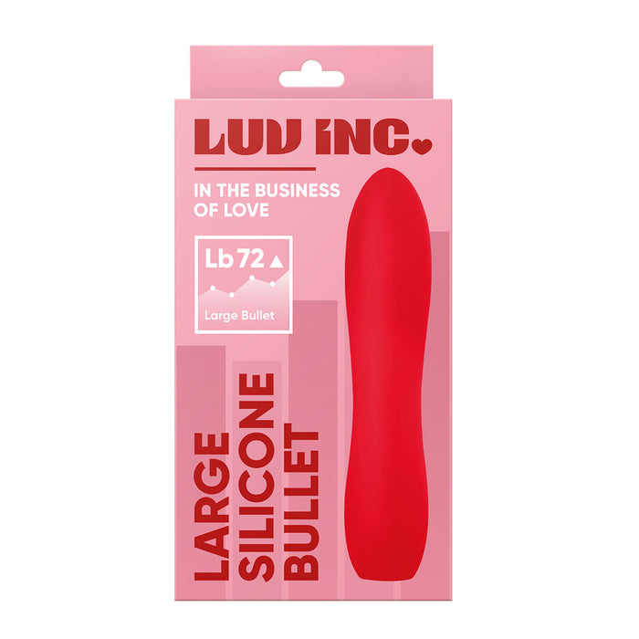 Luv Inc Lb72 Large Silicone Bullet Rechargeable Vibrator Red
