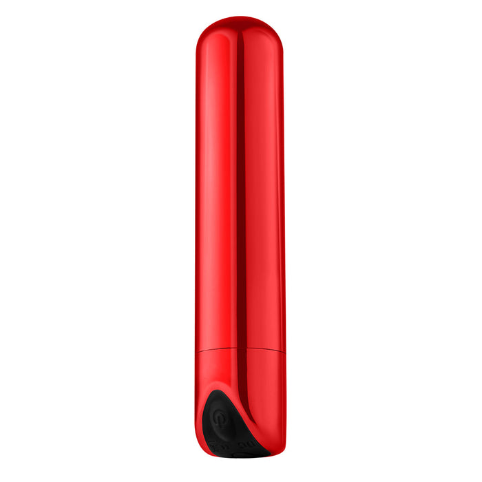 Luv Inc Sb33 Shiny Bullet Rechargeable Vibrator Red